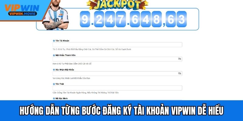 Hướng dẫn từng bước đăng ký tài khoản VIPWIN dễ hiểu